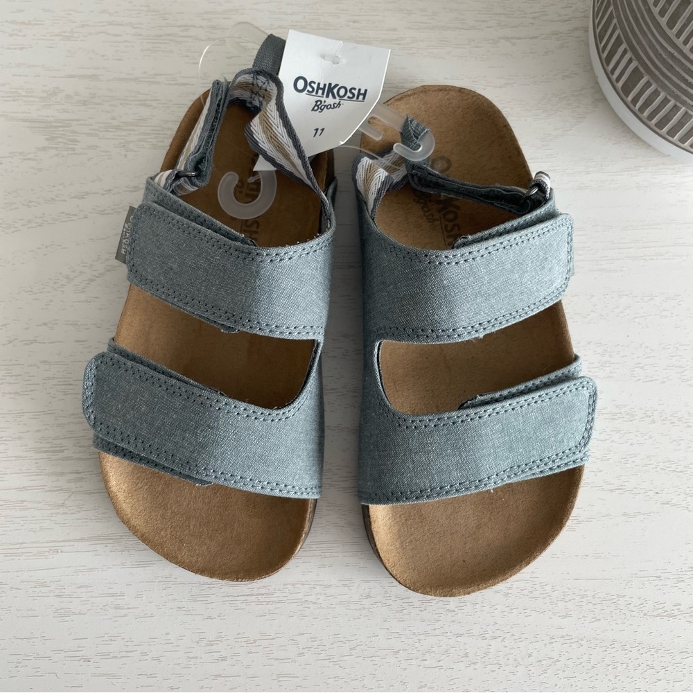 NWT Oshkosh b'gosh two buckle sandals blue, 11